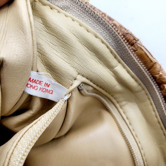 Clemente Brown Snakeprint Faux Leather Detachable Strap Shoulder Bag - Picture 6 of 11